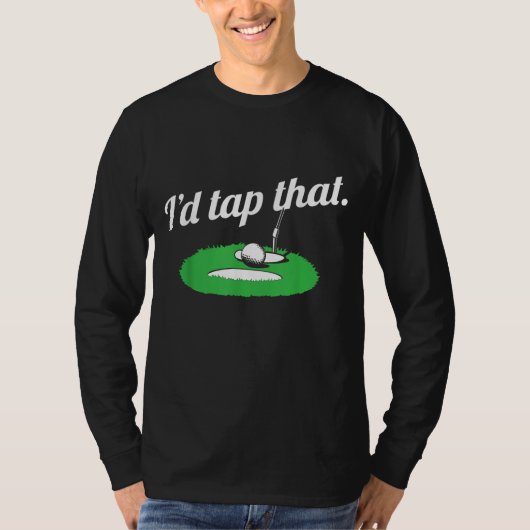 私はそのゴルフおもしろいヴィンテージタップ Tシャツ (正面)