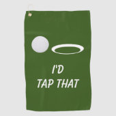 私はそのゴルフギフトおもしろいをタップする ゴルフタオル (正面)