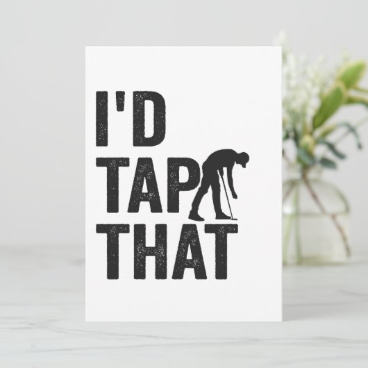 私はそのゴルフスポおもしろいートゴルフ愛好家ギフトをタップする 招待状 (スタンド正面)