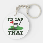 私はそのゴルフパターをタップしてあげたい キーホルダー (裏面)
