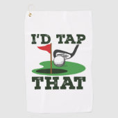 私はそのゴルフパターをタップしてあげたい ゴルフタオル (正面)