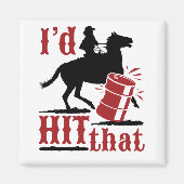 私はそのバレルレースをおもしろい打った マグネット (正面)