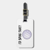 私はそのバレーボールを打ちつけます ラゲッジタグ (正面縦)