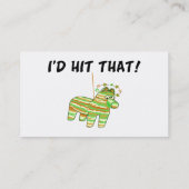 私はそのピニャータに当ります 名刺 (裏面)