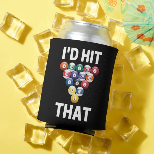 私はそのプールボールおもしろいゲーム選手の愛好家を打った 缶クーラー (インサイチュ 夏)