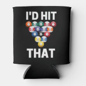 私はそのプールボールおもしろいゲーム選手の愛好家を打った 缶クーラー (正面)