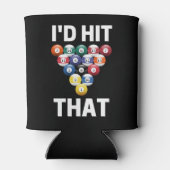 私はそのプールボールおもしろいゲーム選手の愛好家を打った 缶クーラー (裏面)