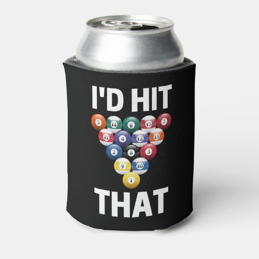 私はそのプールボールおもしろいゲーム選手の愛好家を打った 缶クーラー (缶裏面)