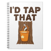 私はそのメープル糖化の木のシロップをタップする ノートブック (正面)