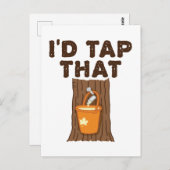私はそのメープル糖化の木のシロップをタップする ポストカード (正面/裏面)