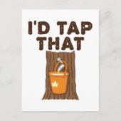 私はそのメープル糖化の木のシロップをタップする ポストカード (正面)