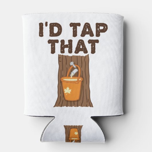 私はそのメープル糖化の木のシロップをタップする 缶クーラー (裏面)