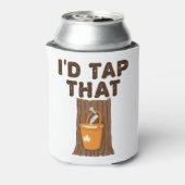 私はそのメープル糖化の木のシロップをタップする 缶クーラー (缶裏面)