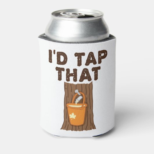 私はそのメープル糖化の木のシロップをタップする 缶クーラー (缶裏面)