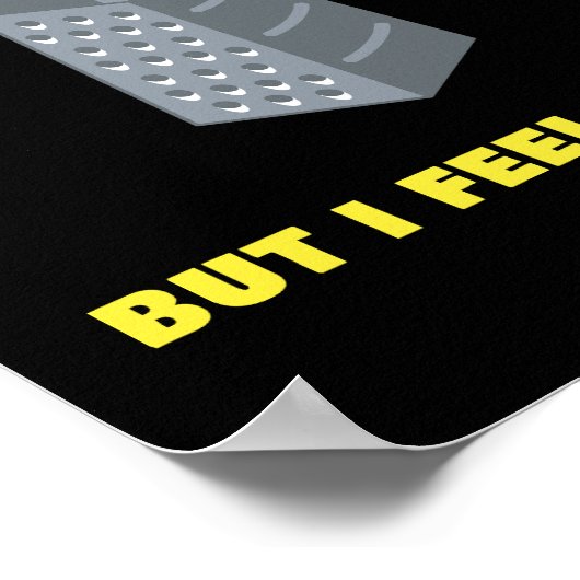 私はその安らぎを知っているけど感じ笑い声が出るおもしろい ポスター (角)