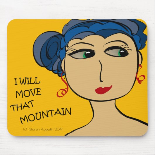 私はその山を動かします マウスパッド (正面)