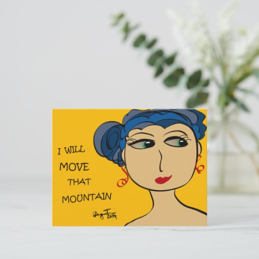 私はその山-個々の芸術カード--を動かします シーズンポストカード (スタンド正面)