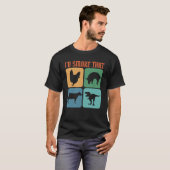 私はその恐竜の喫煙ヴィンテージ喫煙者BBQ Tシャツ (正面フル)