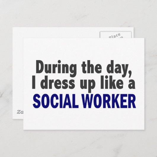 私はその日、ソーシャルワーカーのように着飾る ポストカード (正面/裏面)