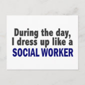 私はその日、ソーシャルワーカーのように着飾る ポストカード (正面)