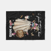 私はその本をBoujeeに入れた フリースブランケット (正面(横))