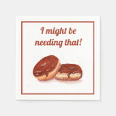 私はその水彩チョコレートドーナツが必要かもしれない スタンダードカクテルナプキン (正面)