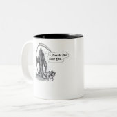 私はその犬のマグを愛します ツートーンマグカップ (正面左)