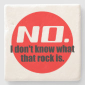 私はその石がであるもの知りません(赤) ストーンコースター (正面)