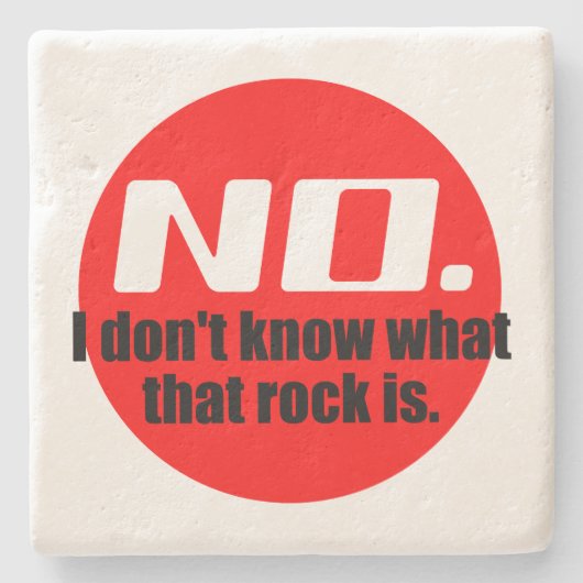 私はその石がであるもの知りません(赤) ストーンコースター (正面)