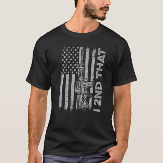 私はその第二修正条項プロ銃愛国アメリカ国旗に賛成です Tシャツ (正面)