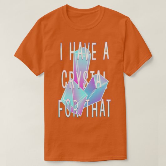 私はその結晶の宝石の結晶がある Tシャツ (デザイン正面)