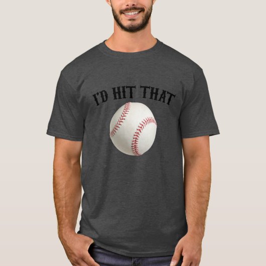 私はその野球に当ります Tシャツ (正面)