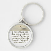 私はその1日を願う – 美しい引用文 キーホルダー (正面)