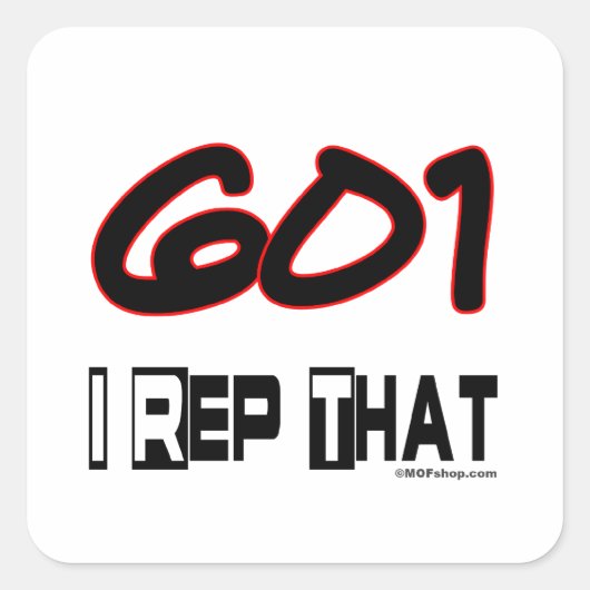 私はその601のエリアコードを表示する スクエアシール (正面)