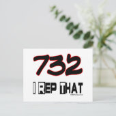 私はその732の市外局番を表示 ポストカード (スタンド正面)