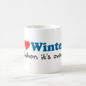 私はそれがおもしろマグカップにある冬を愛します コーヒーマグカップ (中央)