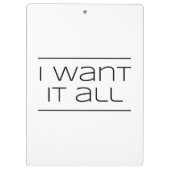 私はそれがすべてほしいと思います! おもしろいなショッピング クリップボード (裏面)