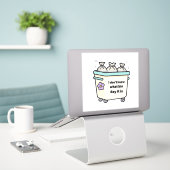 私はそれがステッカーであるビンの日を知らない シール (デスク上のノートパソコン)