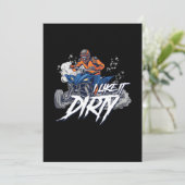 私はそれが汚いクワッドレースATVライダーオフロードギフト好き 招待状 (スタンド正面)