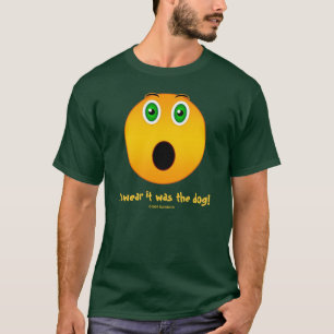 私はそれが犬-おもしろいな顔の暗闇のTシャツだったことを誓います Tシャツ