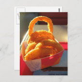 私はそれと玉ねぎのリングや輪を食べてもいい ポストカード (正面/裏面)