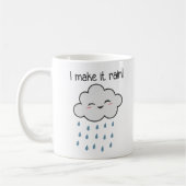 私はそれにかわいい嵐雲を雨が降らせます コーヒーマグカップ (左)
