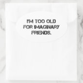 私はそれには年を取りすぎている 楕円形シール (バッグ)