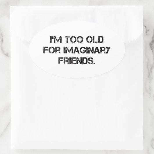 私はそれには年を取りすぎている 楕円形シール (バッグ)