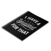 私はそれに関するスプレッドシートを持っている ノートブック (左側)