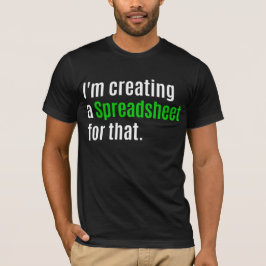 私はそれのためのスプレッドシートを作成している Tシャツ
