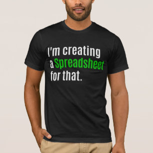 私はそれのためのスプレッドシートを作成している Tシャツ