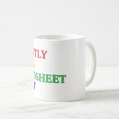 私はそれのためのスプレッドシートを黙って作成している コーヒーマグカップ (正面右)