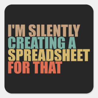 私はそれのためのスプレッドシートを黙って作成している スクエアシール