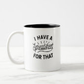 私はそれのスプレッドシートを持っている ツートーンマグカップ (左)